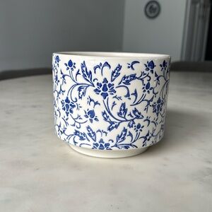 Beautiful Blue Floral Ceramic Planter